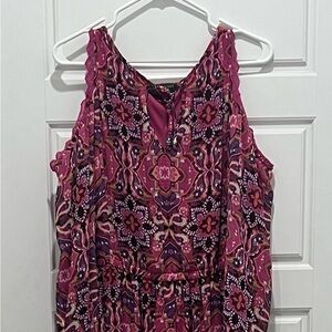 Elegant Pink Patterned Dress